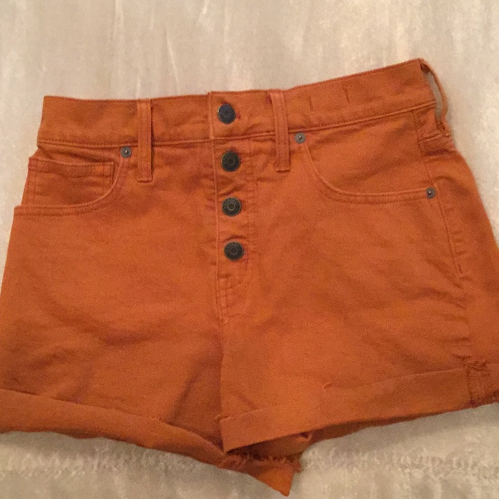 Madewell high rise button-fly denim shorts